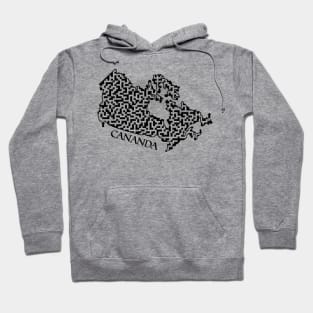 Canada Outline Maze & Labyrinth Hoodie